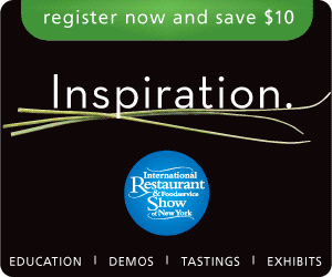 International Restaurant and Foodservice Show of New York. March 4-6, 2018. Javits Center, New York. Register now and save $10.