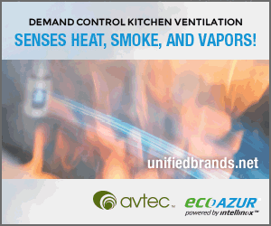Unified Brands: Demand control for kitchen ventilation. Senses heat, smoke, and vapors!