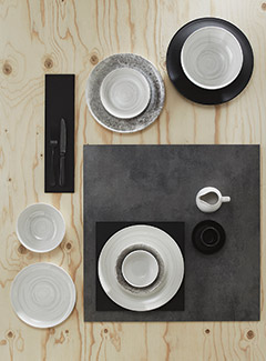 Ripple Grey Tableware